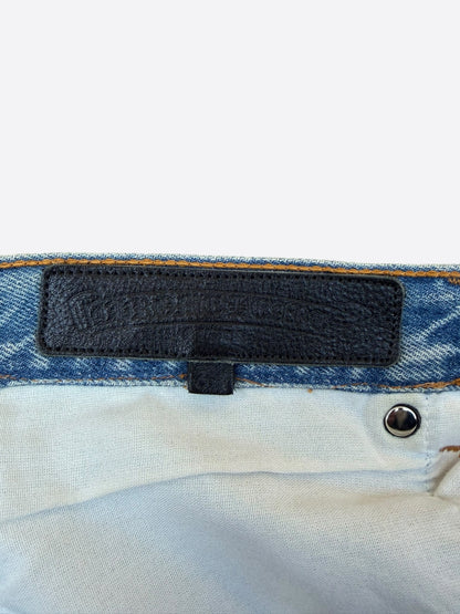 Chrome Hearts Levis Blue & Black Cross Patch Jeans