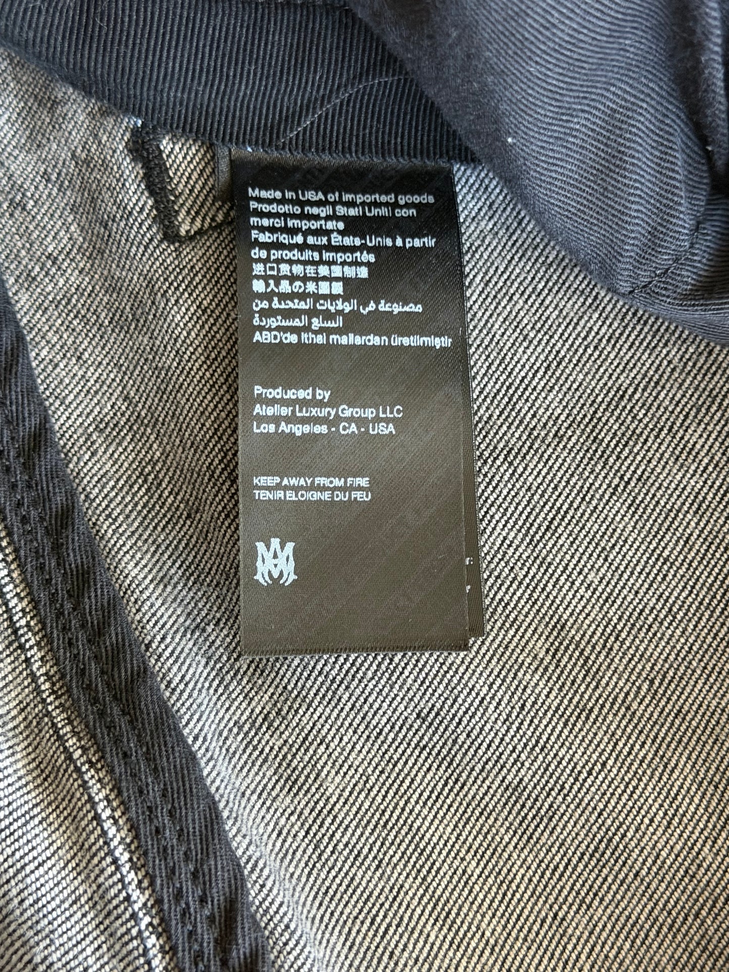 Amiri Rain Grey & Red Patch MX1 Jeans