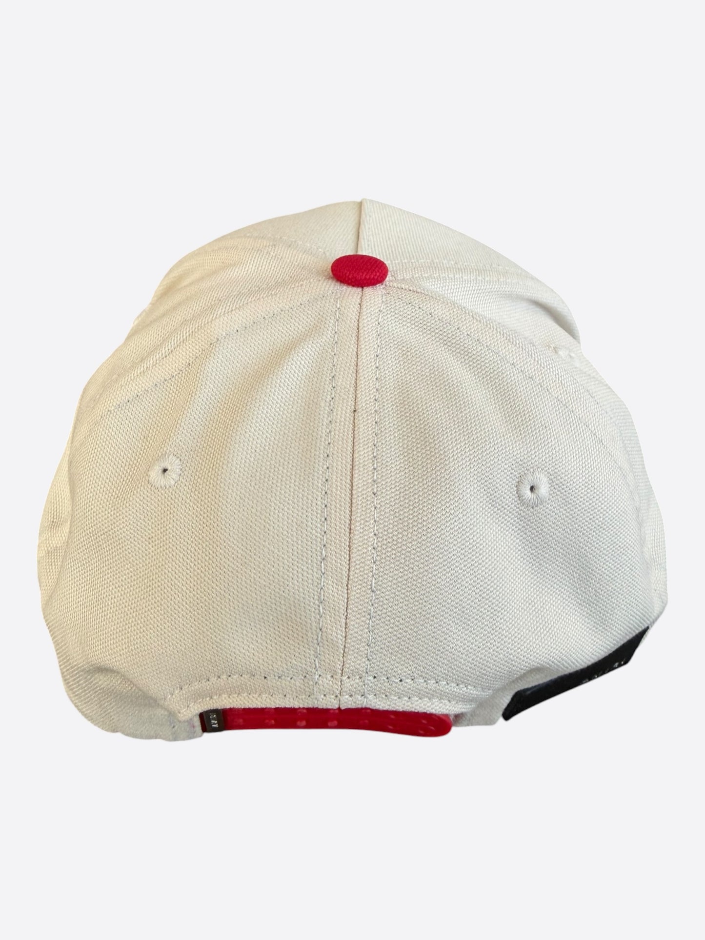 Amiri White & Red MA Logo Trucker Hat