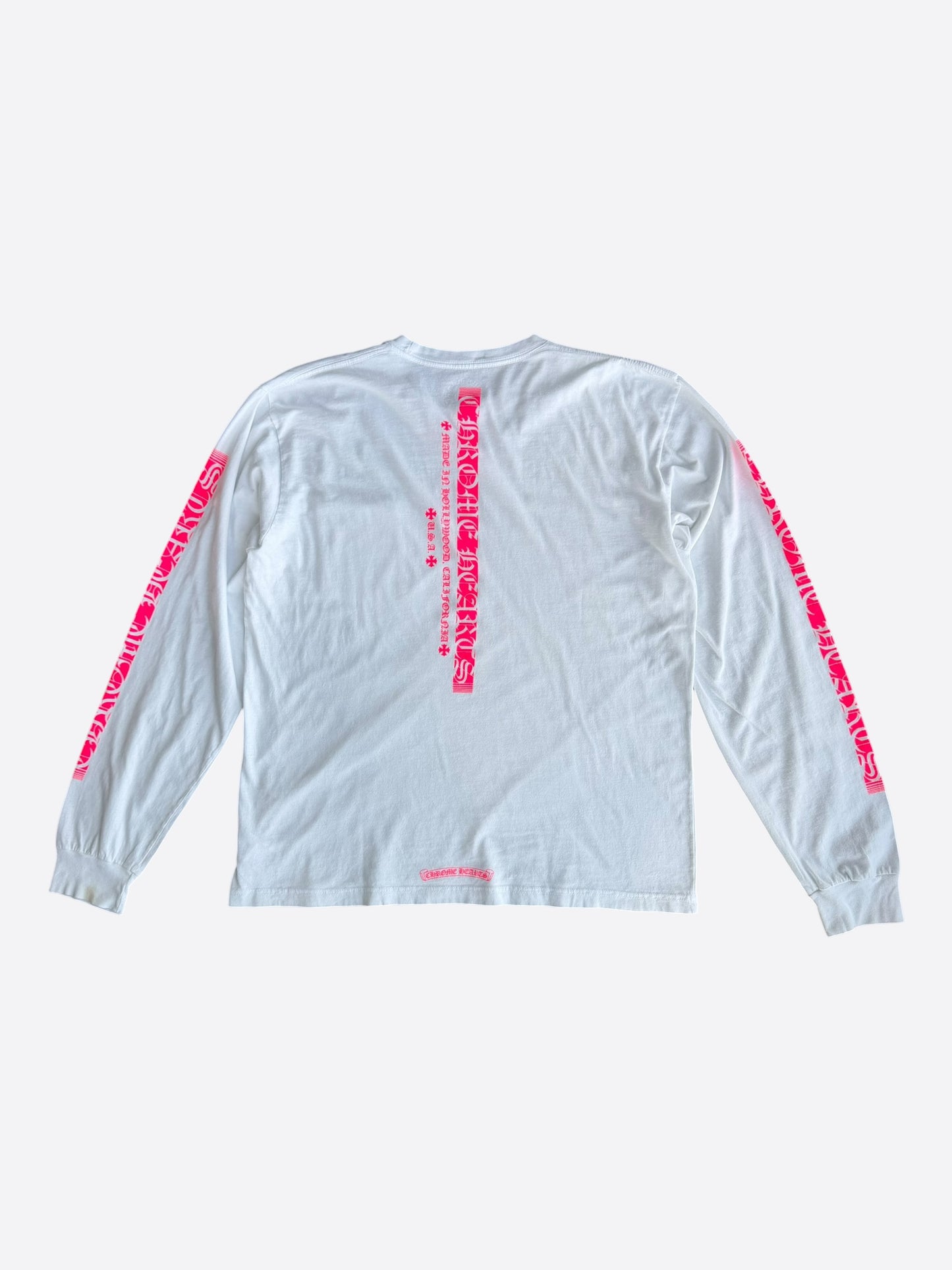 Chrome Hearts White & Pink Made In Hollywood Longsleeve T-Shirt