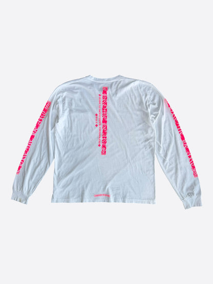 Chrome Hearts White & Pink Made In Hollywood Longsleeve T-Shirt