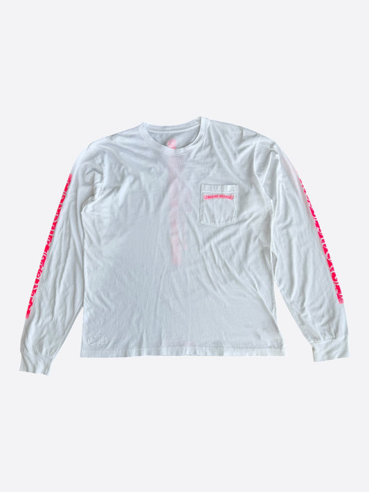 Chrome Hearts White & Pink Made In Hollywood Longsleeve T-Shirt