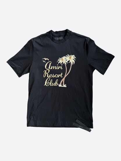 Amiri Black Twisted Palm Tree Graphic T-Shirt