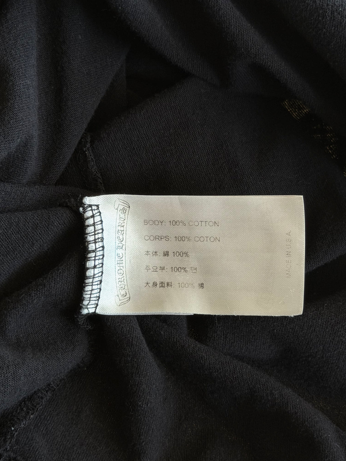 Chrome Hearts Black & White Eyechart Logo Longsleeve T-Shirt
