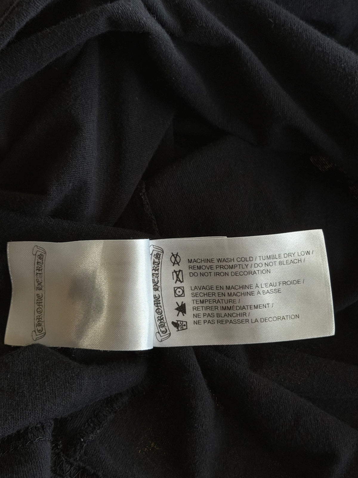 Chrome Hearts Black & White Eyechart Logo Longsleeve T-Shirt