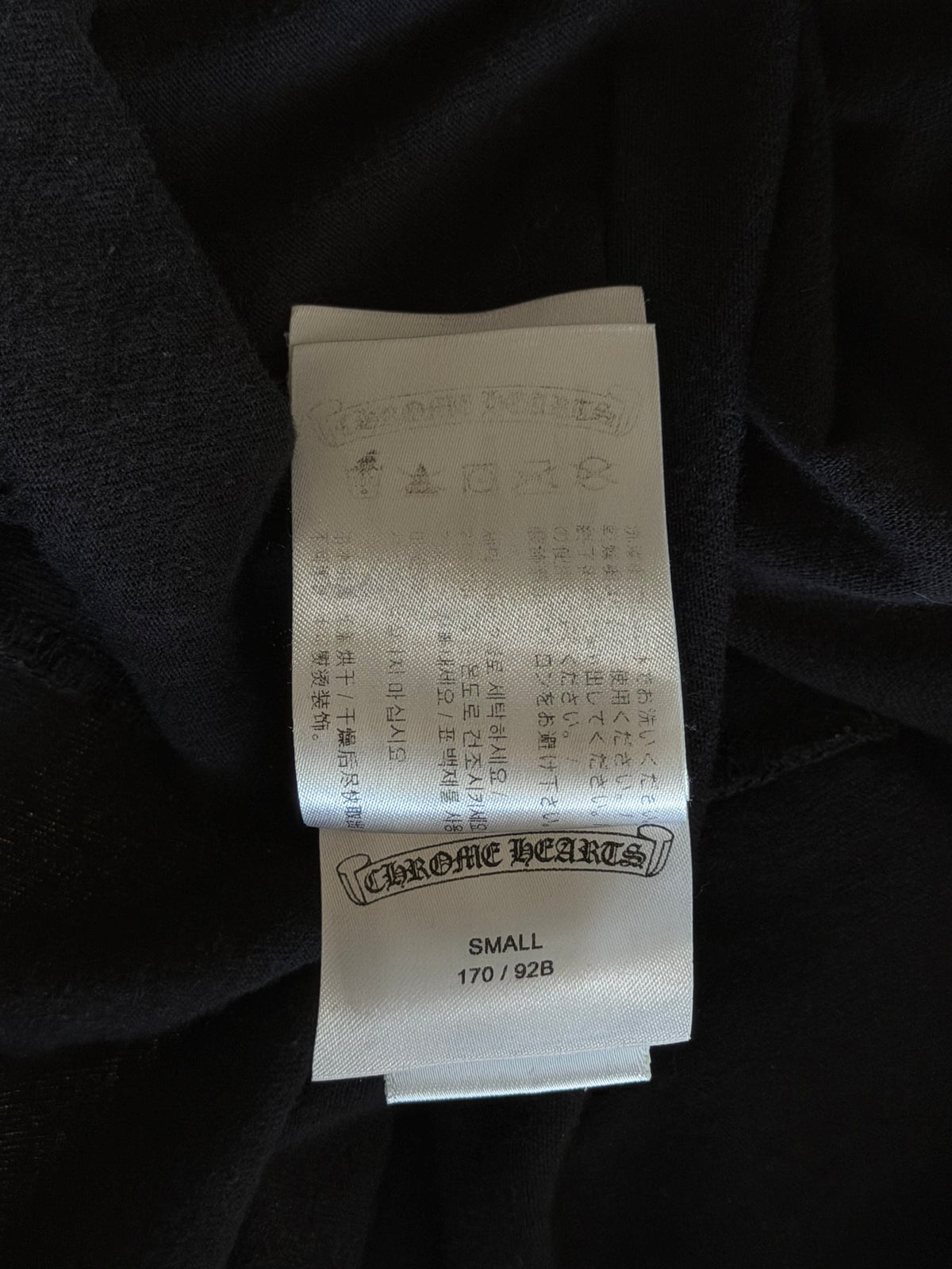 Chrome Hearts Black & White Eyechart Logo Longsleeve T-Shirt