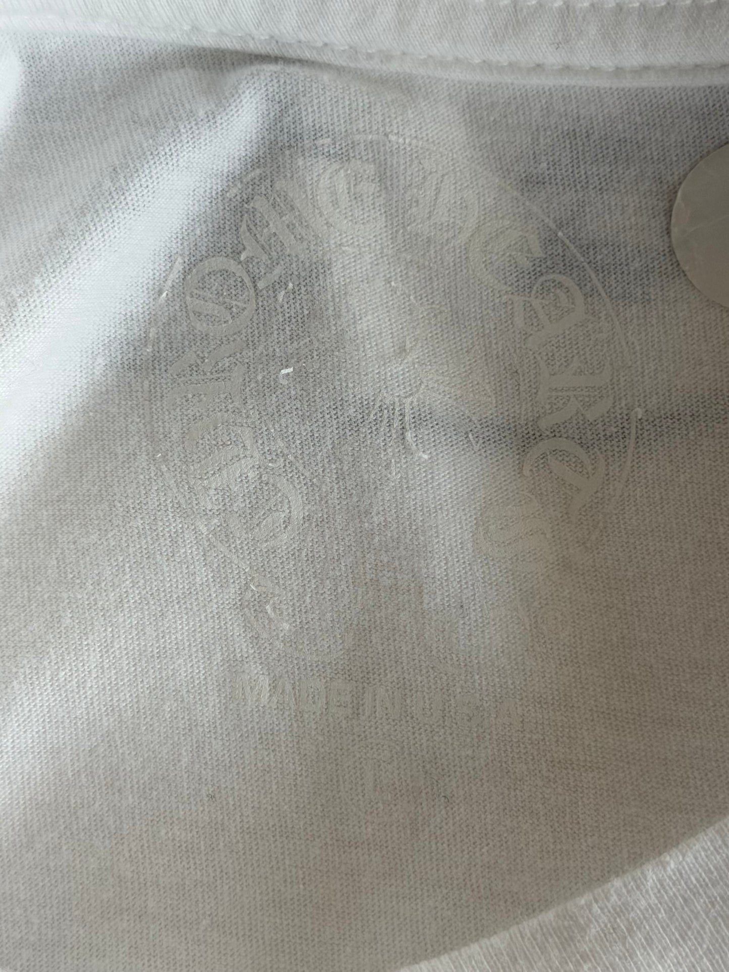Chrome Hearts White & Black Miami Exclusive Horseshoe Logo T-Shirt
