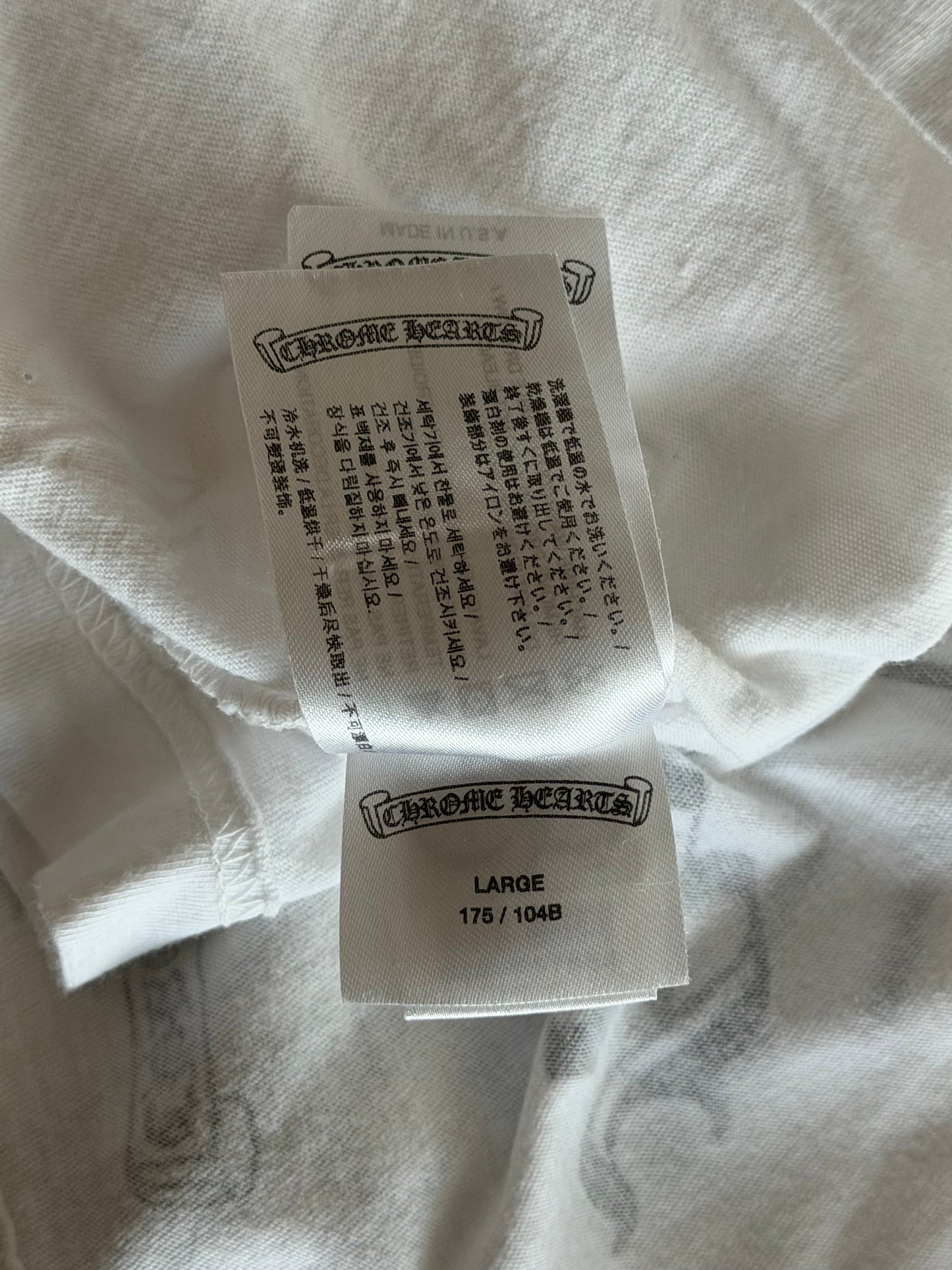 Chrome Hearts White & Black Miami Exclusive Horseshoe Logo T-Shirt