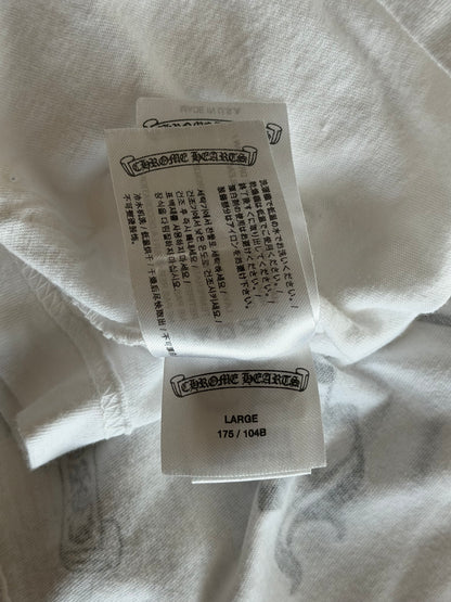 Chrome Hearts White & Black Miami Exclusive Horseshoe Logo T-Shirt