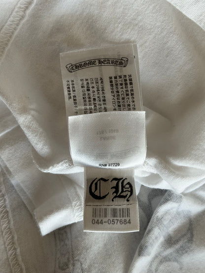 Chrome Hearts White & Black Miami Exclusive Horseshoe Logo T-Shirt