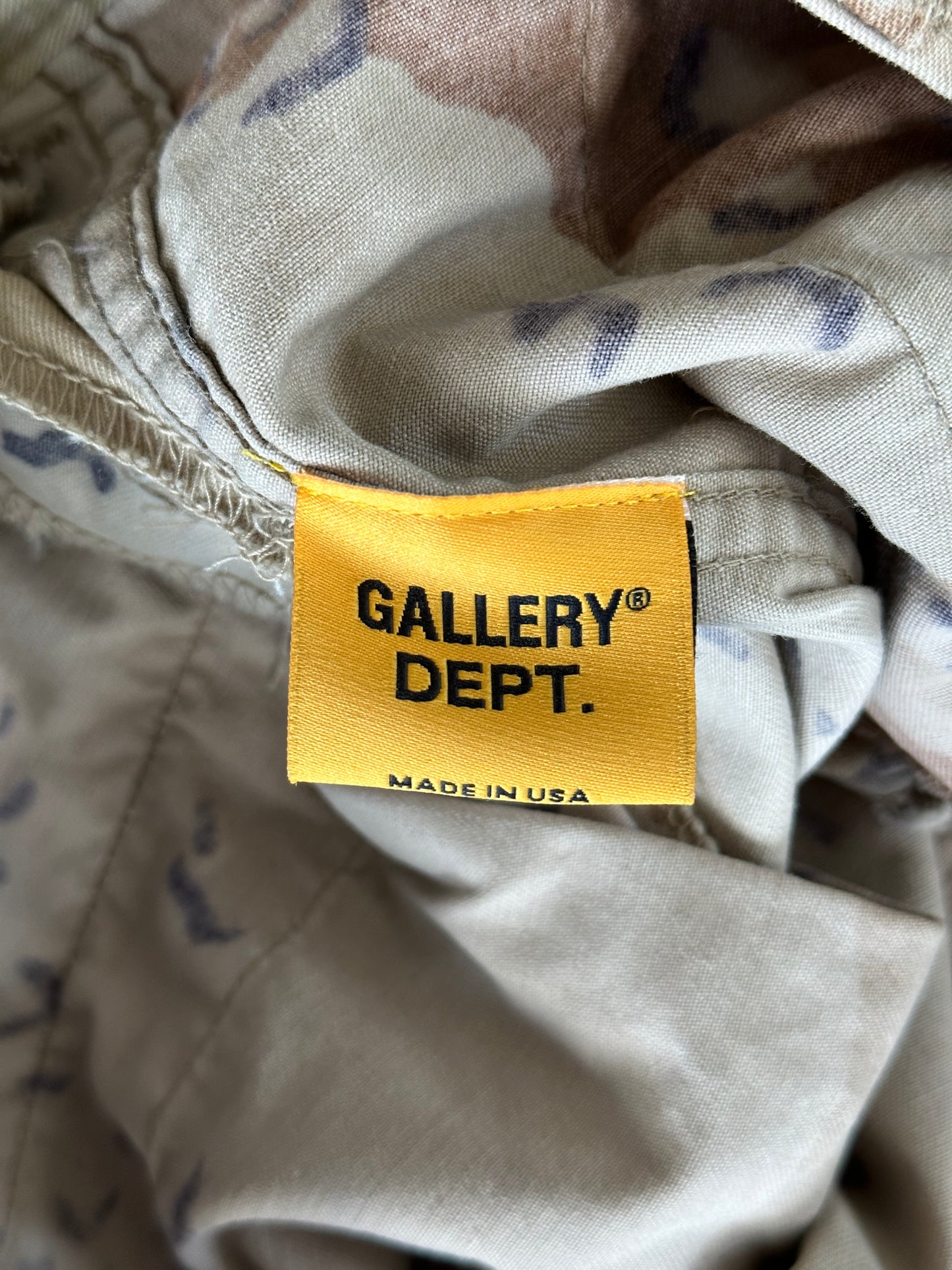 Gallery Dept Desert Camouflage G Patch Cargo Shorts