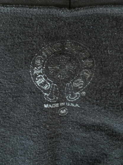 Chrome Hearts Black & White Miami Horseshoe Logo Zip Up Hoodie