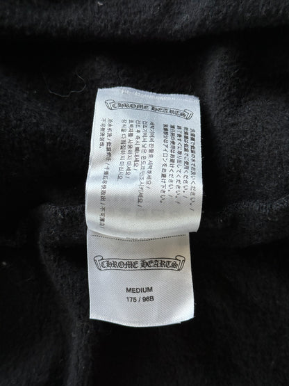 Chrome Hearts Black & White Miami Horseshoe Logo Zip Up Hoodie