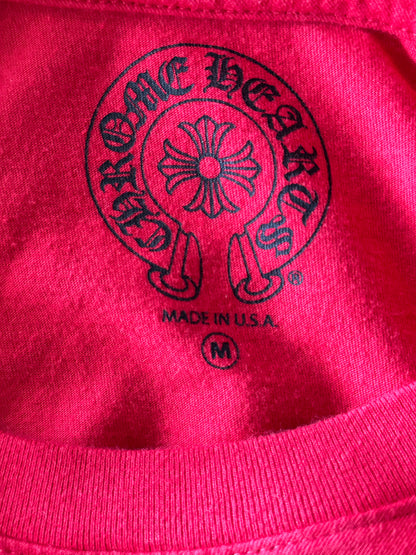 Chrome Hearts Red Scroll Logo Longsleeve T-Shirt