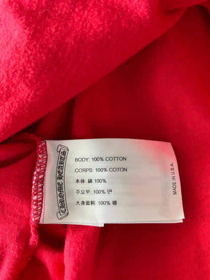 Chrome Hearts Red Scroll Logo Longsleeve T-Shirt