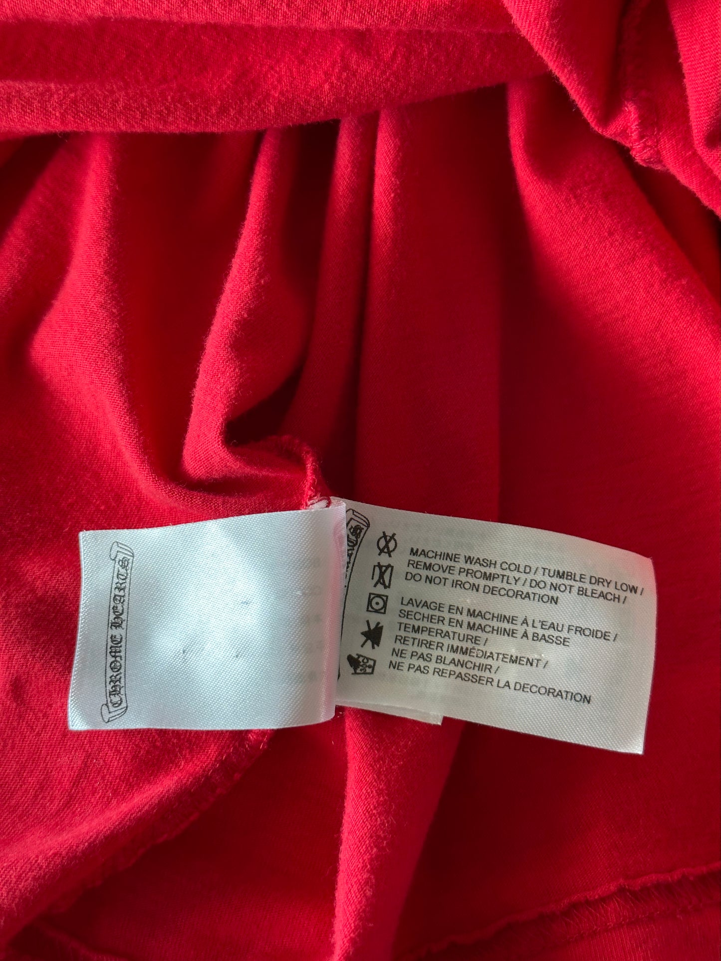 Chrome Hearts Red Scroll Logo Longsleeve T-Shirt