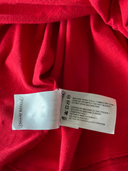 Chrome Hearts Red Scroll Logo Longsleeve T-Shirt