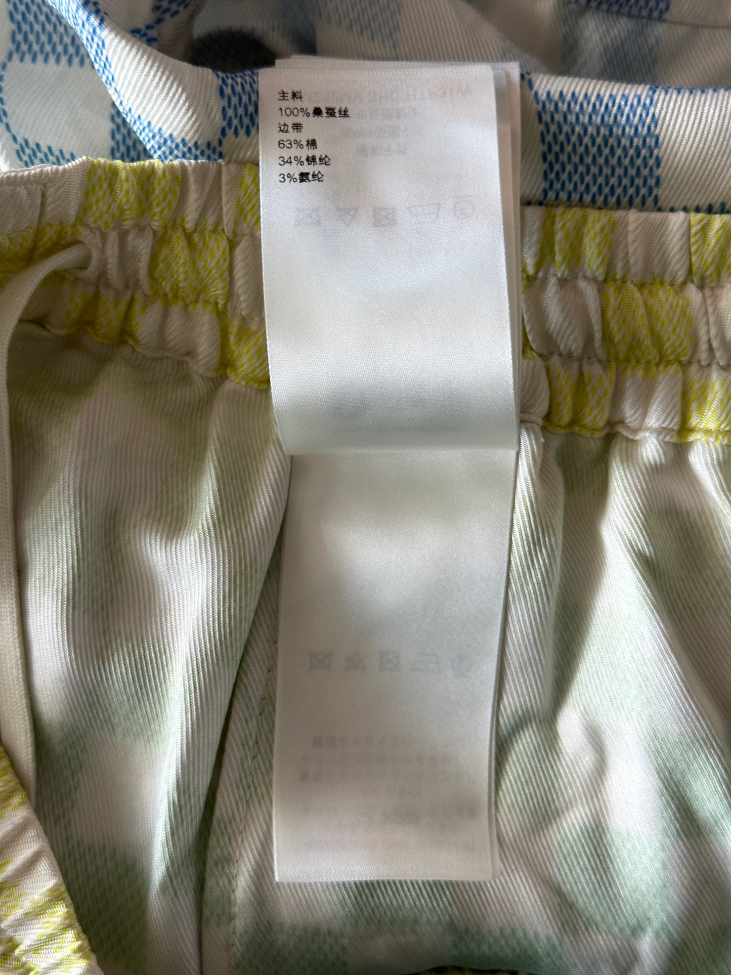 Louis Vuitton Multicolor Gradient Damier Silk Shorts