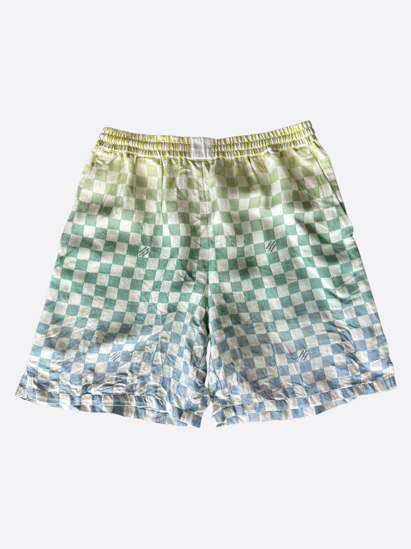 Louis Vuitton Multicolor Gradient Damier Silk Shorts