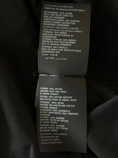 Prada Black Camouflage Split Button Up Shirt
