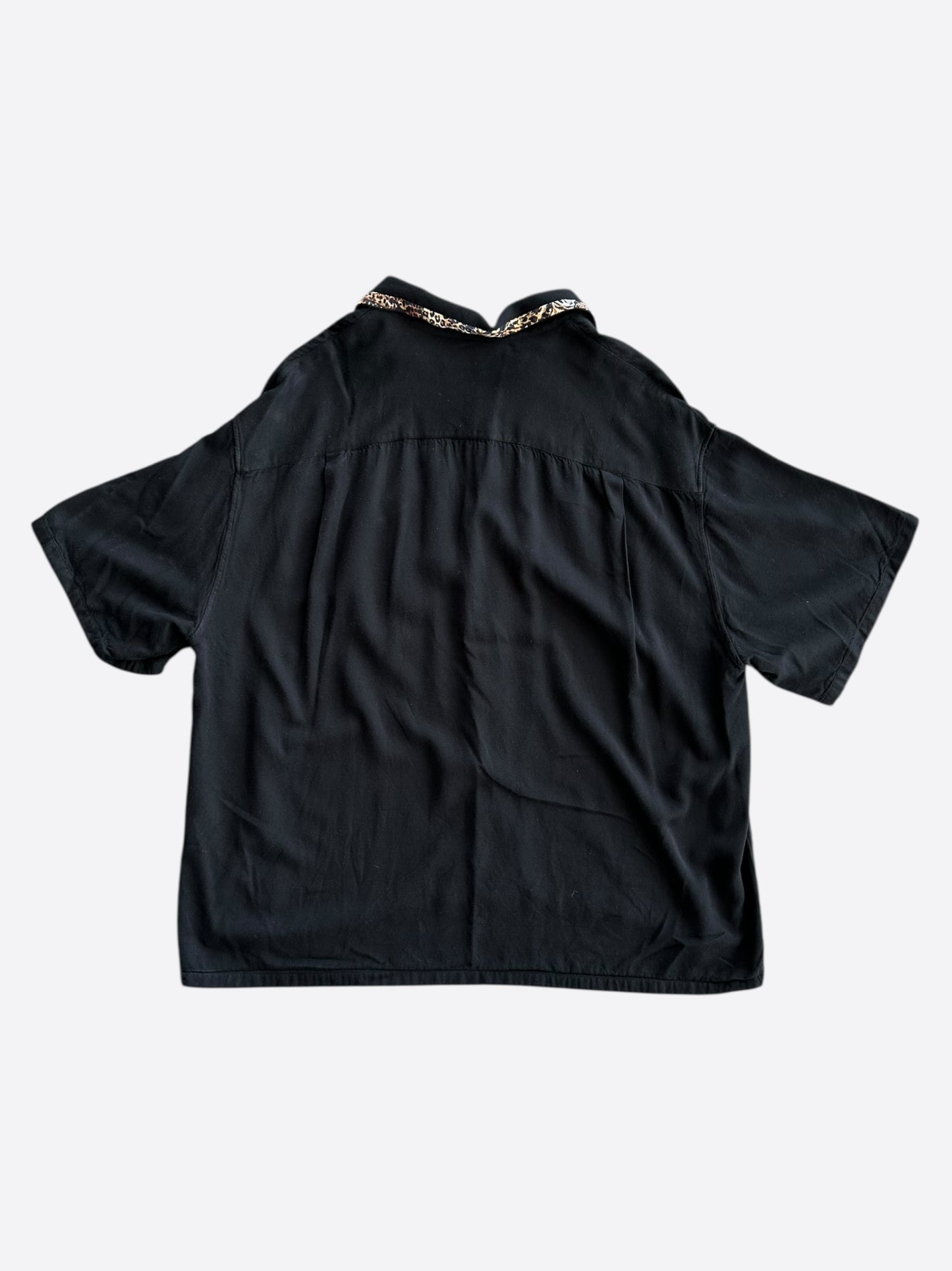 Celine Black & White Logo Bowling Shirt