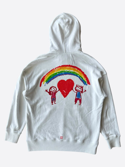 Givenchy White & Multicolor Crayon Logo Hoodie