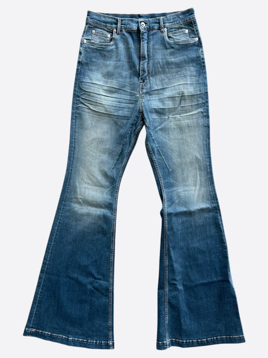 Rick Owens Indigo Blue Bolan Bootcut Jeans