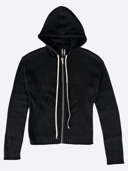 Rick Owens Black Hollywood Zip Up Hoodie
