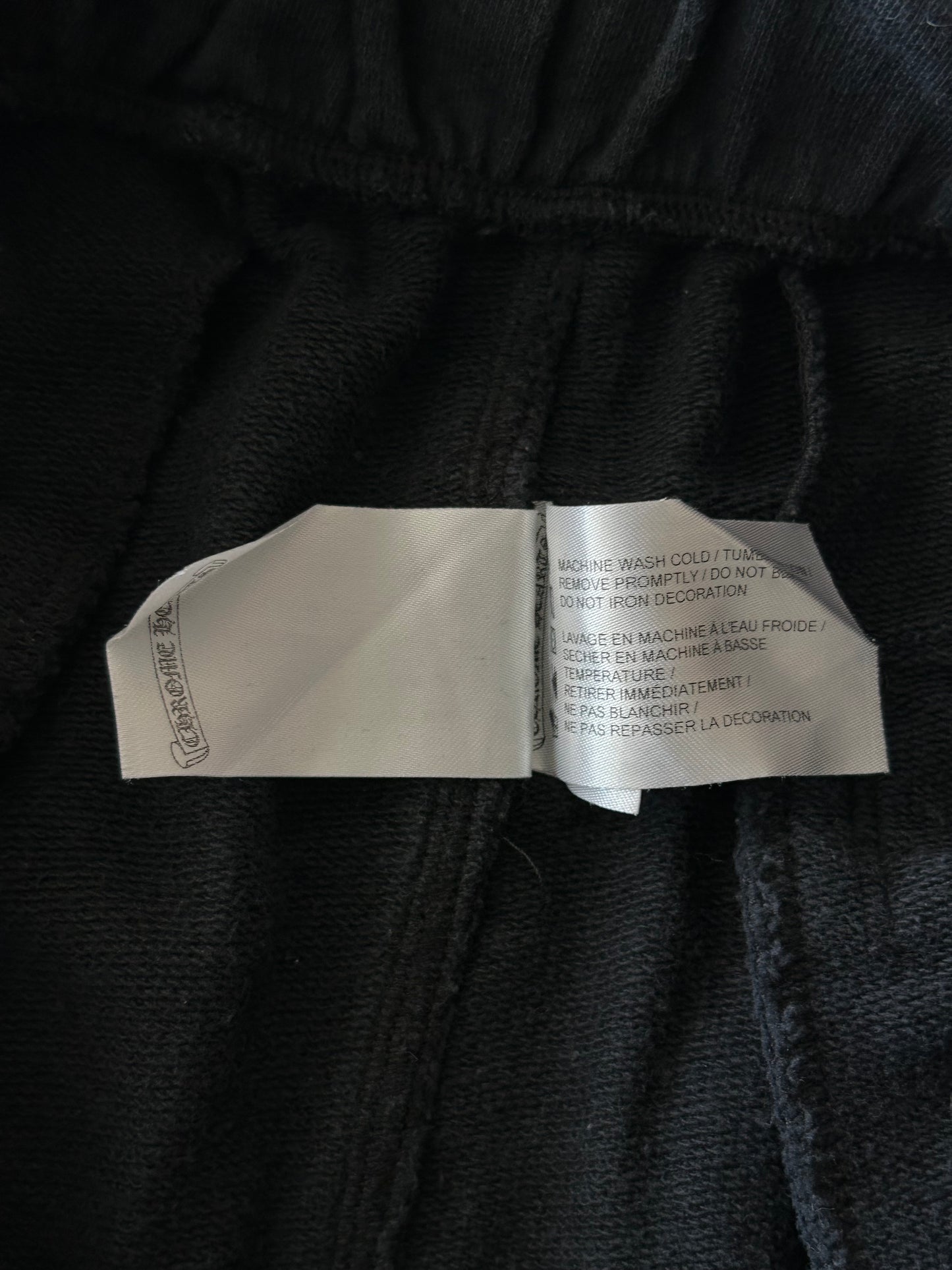 Chrome Hearts Black & White Horseshoe Logo Cross Jacquard Sweatpants