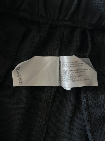 Chrome Hearts Black & White Horseshoe Logo Cross Jacquard Sweatpants