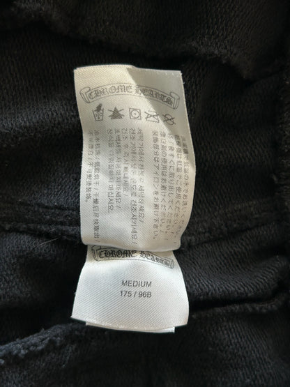 Chrome Hearts Black & White Horseshoe Logo Cross Jacquard Sweatpants