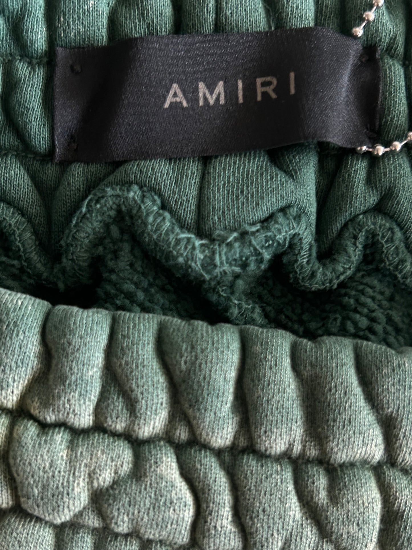 Amiri Green & White Tiger Logo Shorts