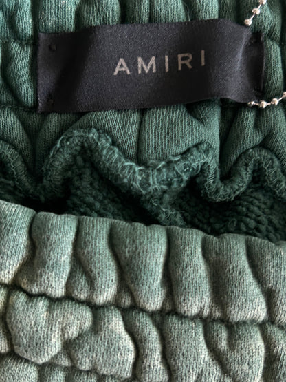 Amiri Green & White Tiger Logo Shorts