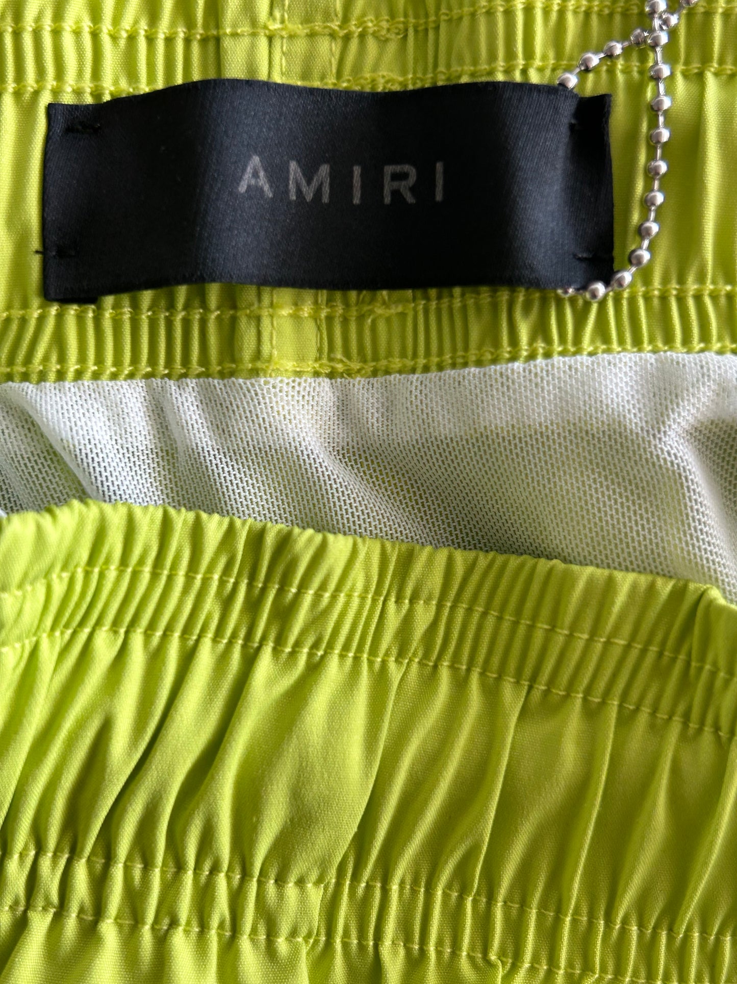 Amiri Yellow & Black MA Bar Logo Swimshorts