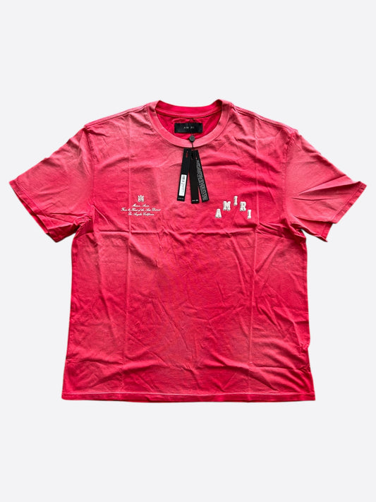 Amiri Vintage Red & White Collegiate Logo T-Shirt