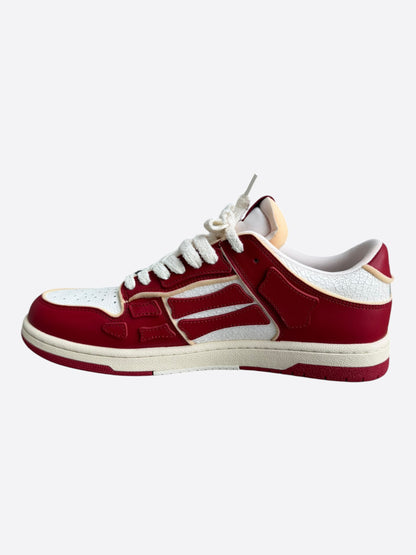 Amiri Red & White Skeleton Low Top Sneakers