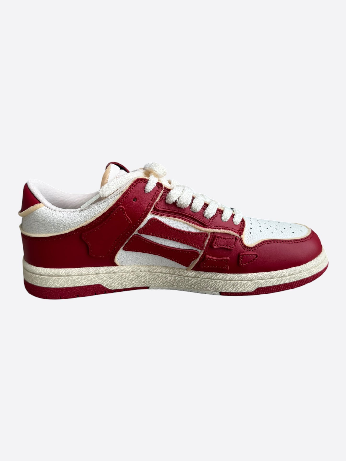 Amiri Red & White Skeleton Low Top Sneakers