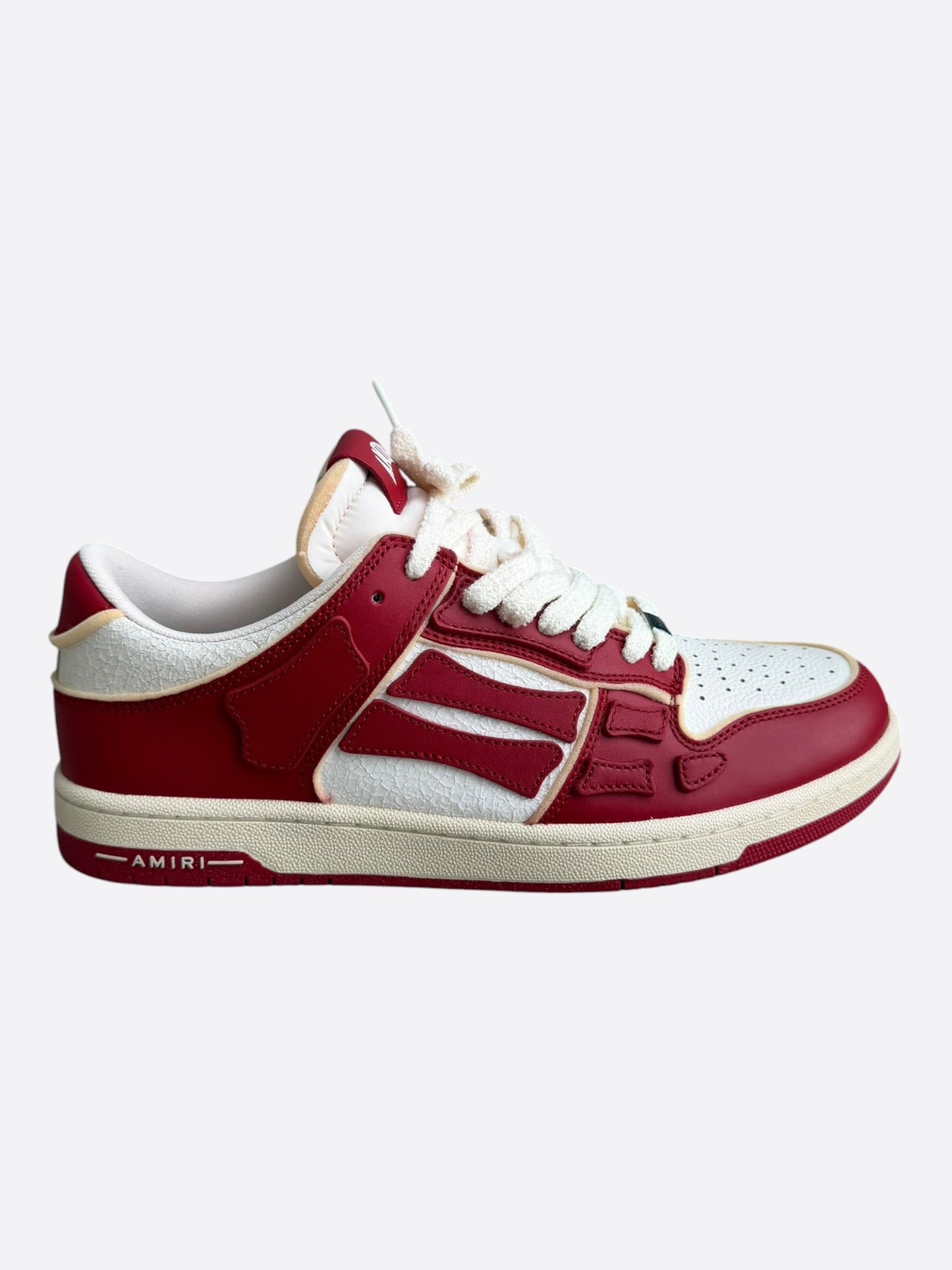 Amiri Red & White Skeleton Low Top Sneakers