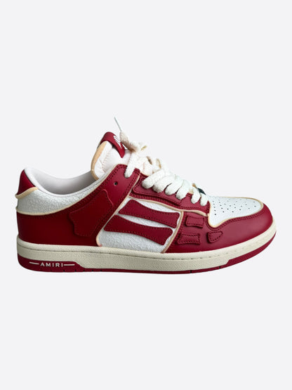 Amiri Red & White Skeleton Low Top Sneakers
