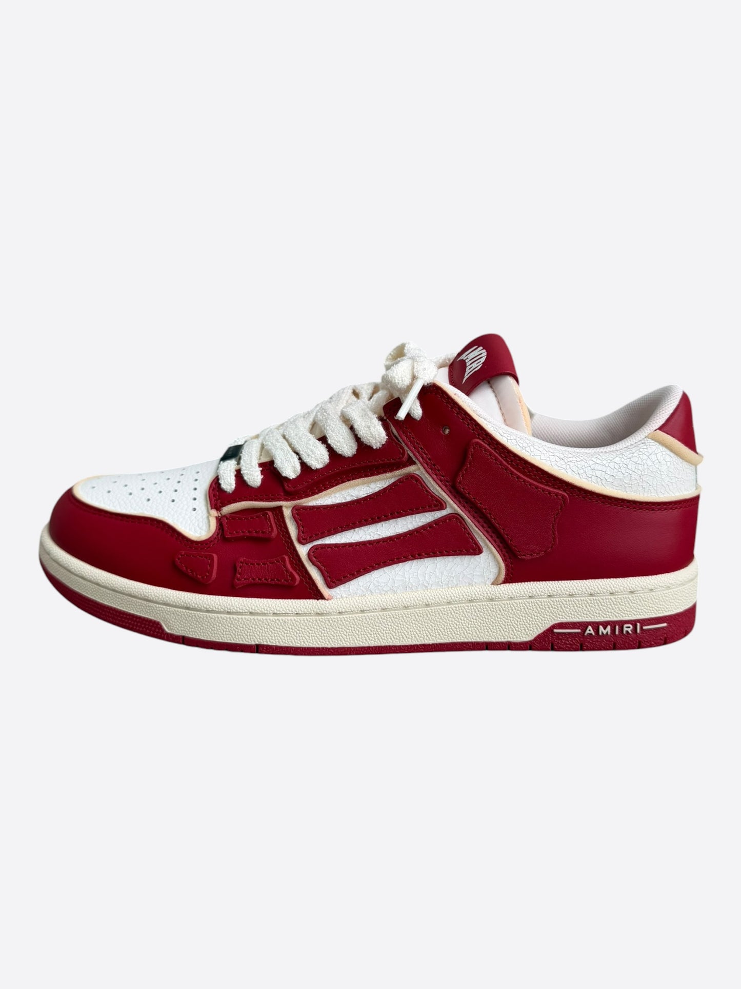 Amiri Red & White Skeleton Low Top Sneakers