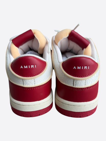 Amiri Red & White Skeleton Low Top Sneakers