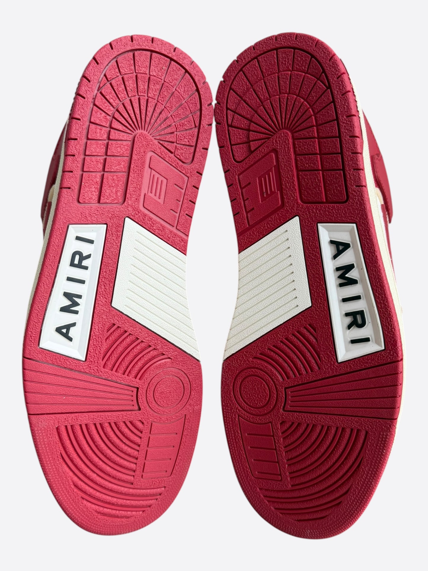 Amiri Red & White Skeleton Low Top Sneakers