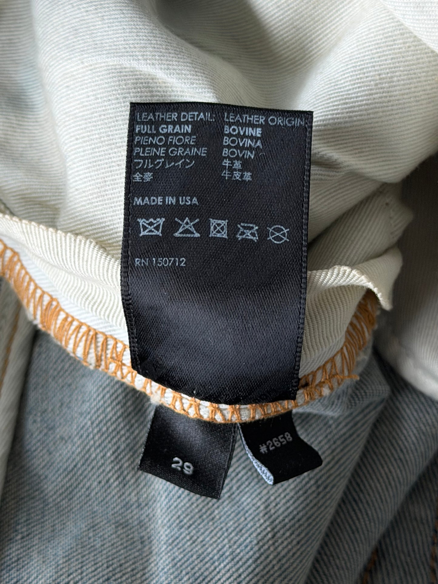 Amiri Clay Indigo & Tiger Patch Thrasher Jeans