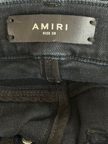 Amiri Aged Black & Blue Patch MX1 Jeans
