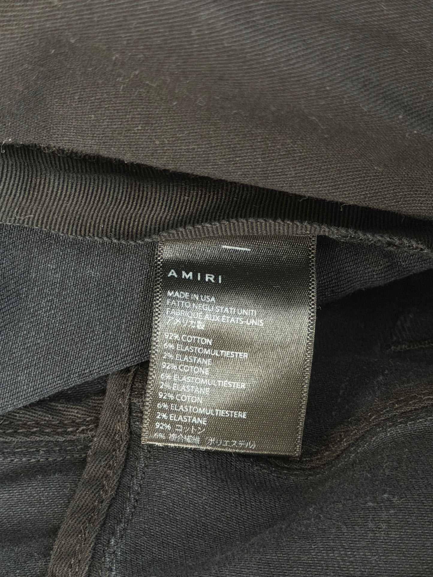Amiri Aged Black & Blue Patch MX1 Jeans