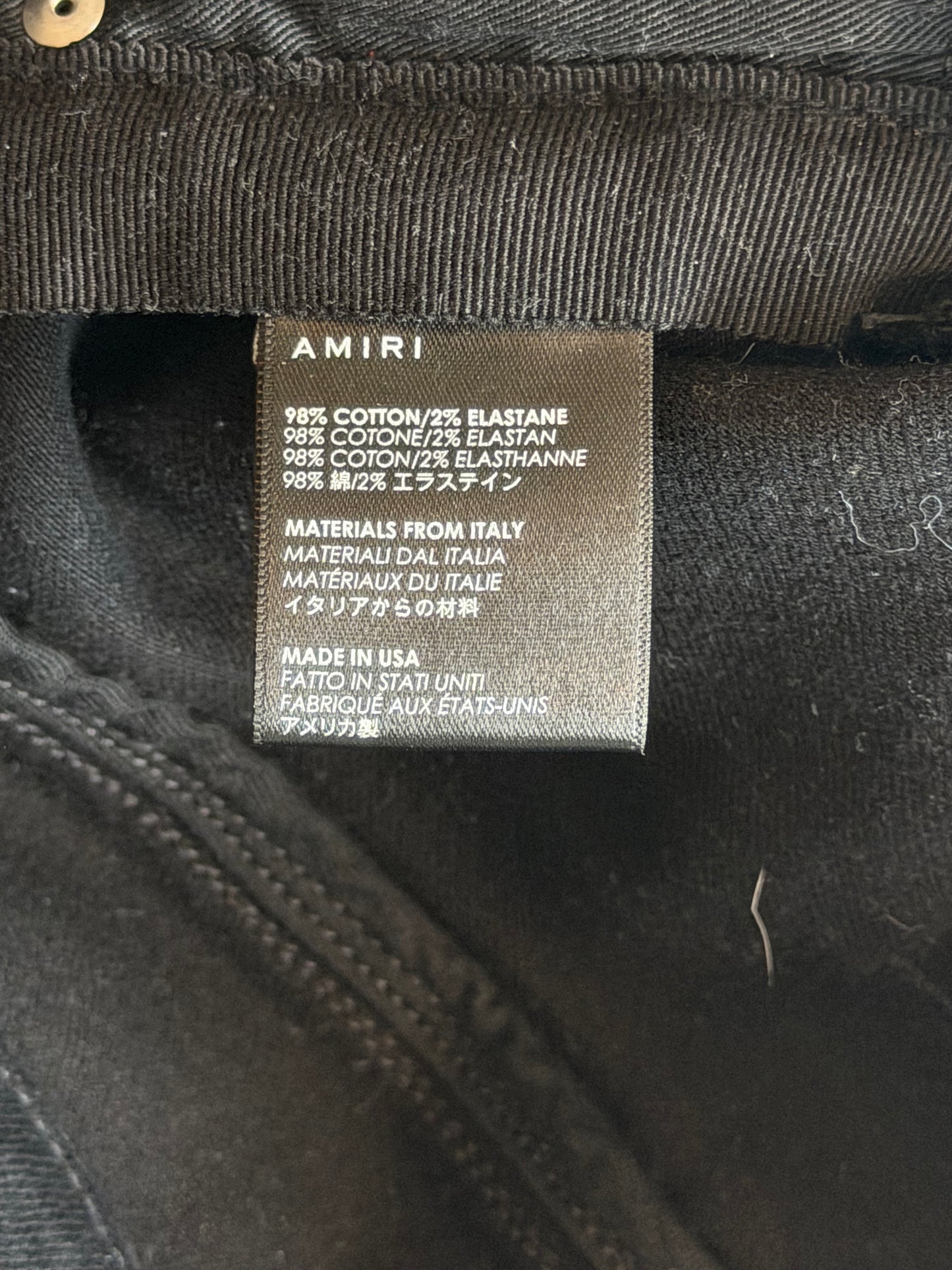 Amiri Aged Black & Marble Patch MX1 Jeans