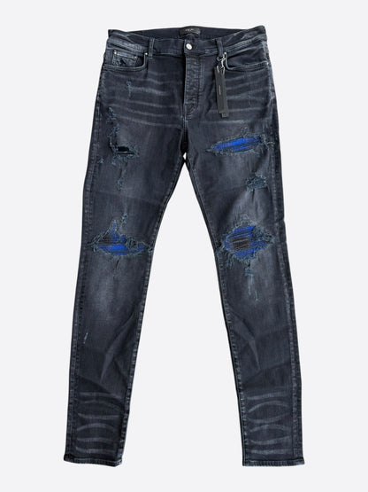 Amiri Aged Black & Blue Patch MX1 Jeans
