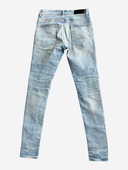 Amiri Clay Indigo & Tiger Patch Thrasher Jeans