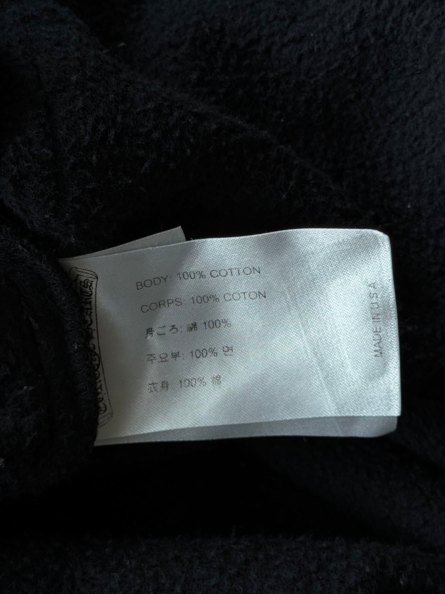 Chrome Hearts Black & White Cemetery Cross Logo Hoodie