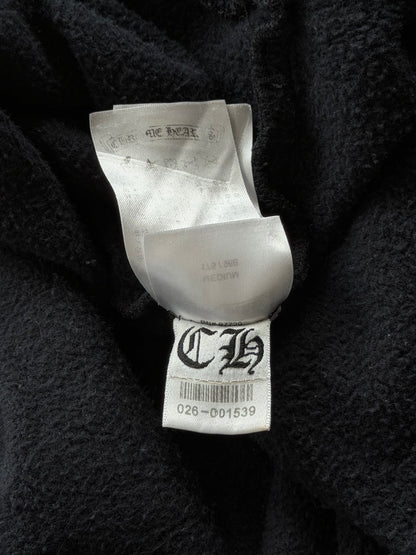 Chrome Hearts Black & White Cemetery Cross Logo Hoodie